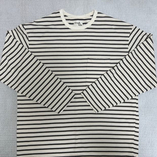 러프사이드 Multi Stripe Long Sleeve Navy 3사이즈