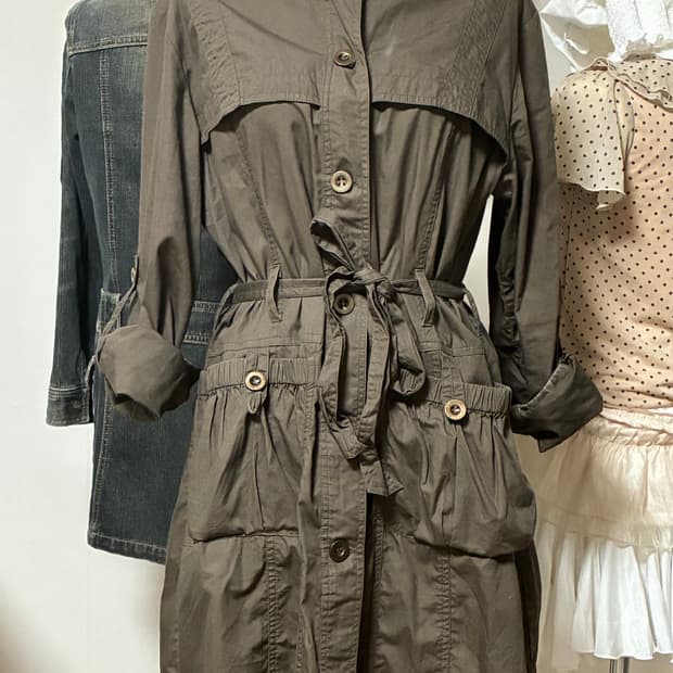 Y2K 원피스 야상