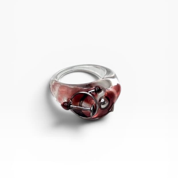 Blood Halo No 3. Resin ring