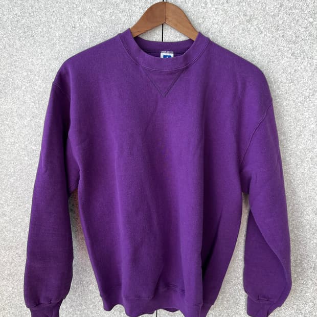 90's 러셀 애슬레틱 빈티지 블링크 스웻셔츠 L 퍼플 보라색