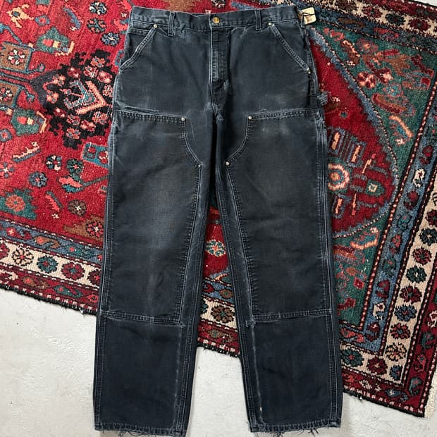 OG USA Made 칼하트 더블니 블랙 칼하트 B01 썩블니