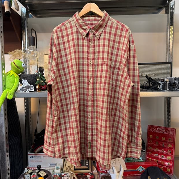팀버랜드 라이트 패브릭 체크패턴 XXL 110 셔츠