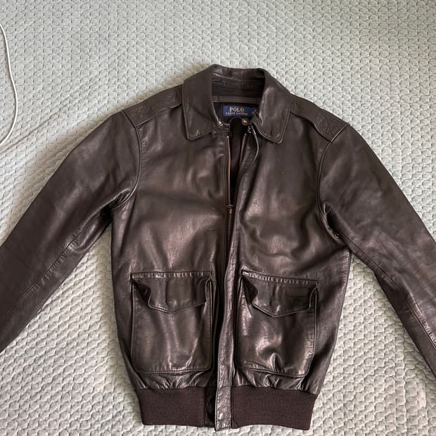 폴로 랄프로렌 A-2자켓 카우하이드