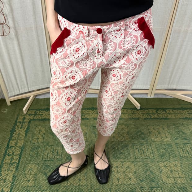 Franche Lippee 레이스 7부 팬츠