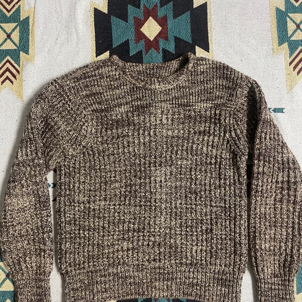 RRL 멜란지 브라운 니트 스웨터(M)