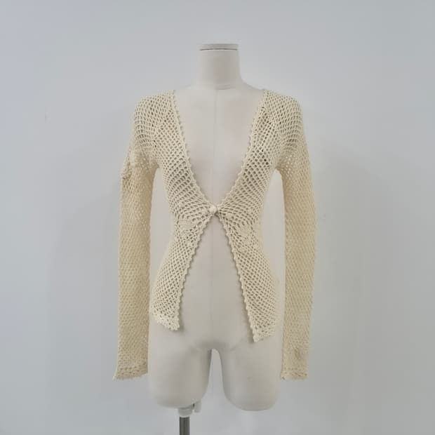 PACIFIC COAST 아이보리 크로셰 니트 가디건