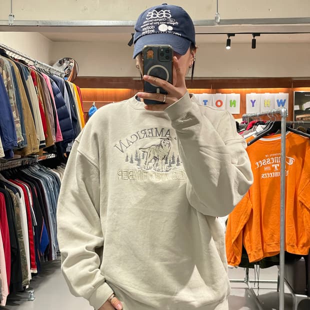 90s wolf sweat shirt 