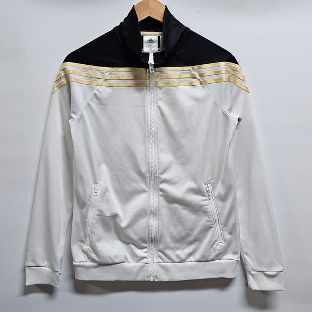 아디다스 여성 흰색 금색 삼선져지 95