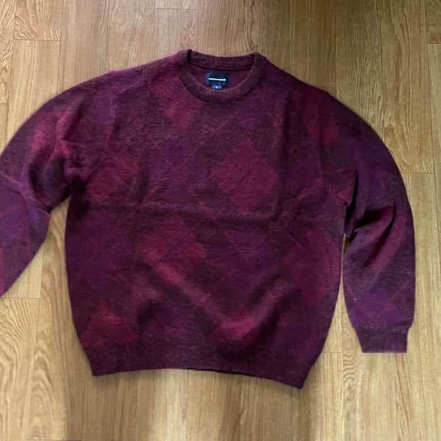 (Xl)디스이즈네버댓 아가일 니트 버건디