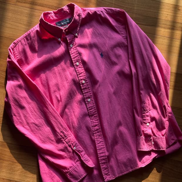빈티지 폴로 셔츠 핑크 xxl