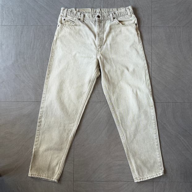 90s Levis 550 orange tap denim pants 