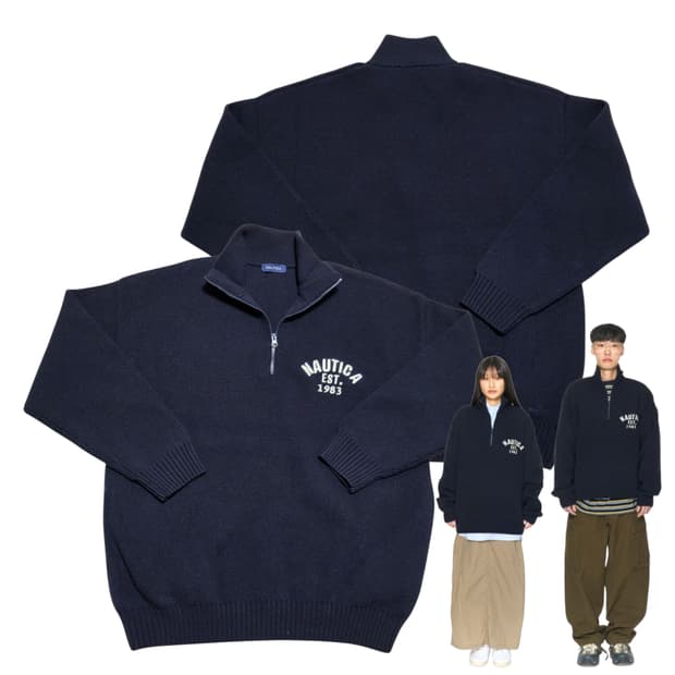 (XL) nautica 노티카 하프집업 니트
