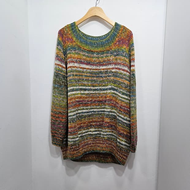 컬러풀 스트라이프 니트 스웨터
