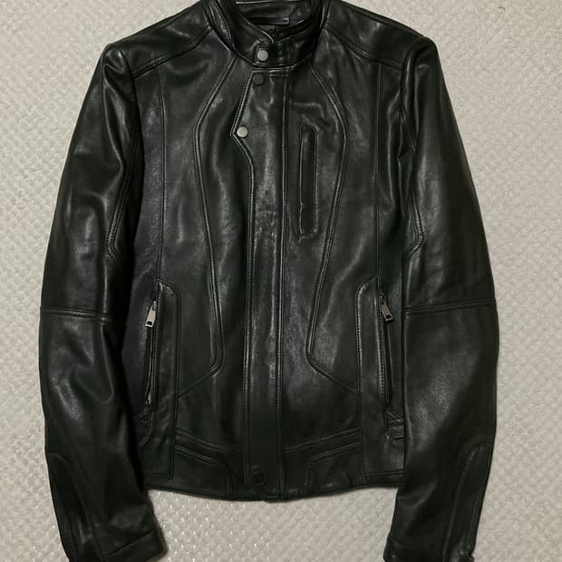 SYSTEM HOMME 시스템옴므 웨스턴 무드 램스킨 양가죽 절개 레더