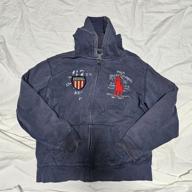 폴로 랄프로렌 빅포니 후드 집업 M