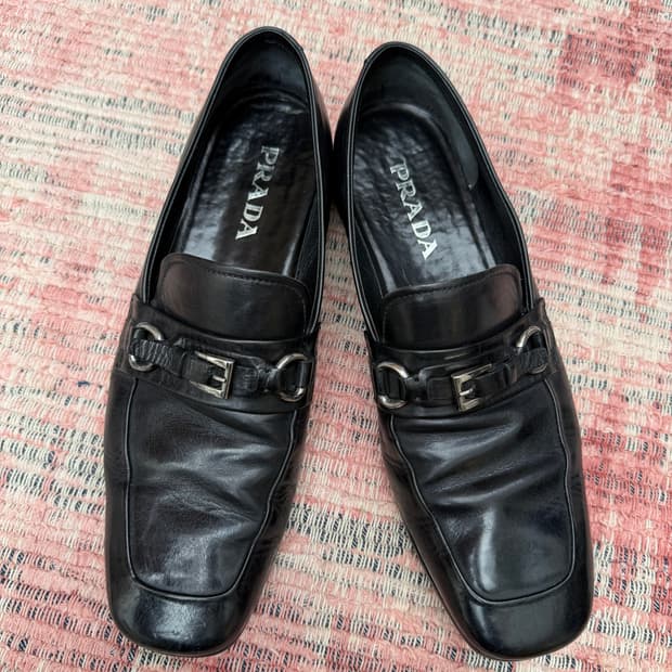 2000s PRADA LEATHER BUCKLE LOAFER 프라다 로퍼