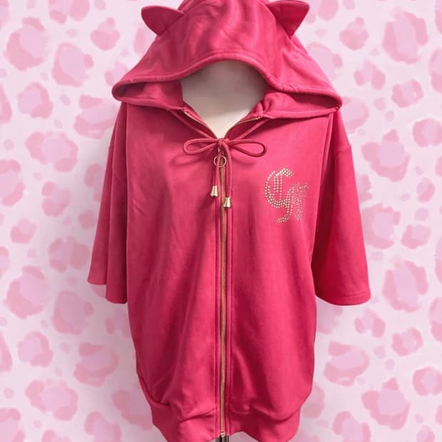 세실맥비 헬로키티 네코미미 반팔 후드집업