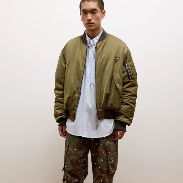 애프터프레이 리버시블 봄버 ma-1 카키