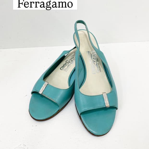 Ferragamo 블루 슬링백