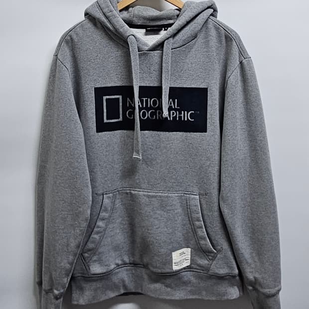 내셔널지오그래픽 기모 후드티 XL