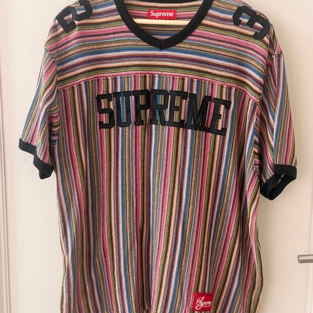 슈프림(Supreme) 오픈 니트 풋볼탑 멀티컬러