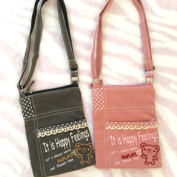 헤이세이 도트 쿠마 크로스백 모리걸 가방 땡땡이 갸루 핀터레스트