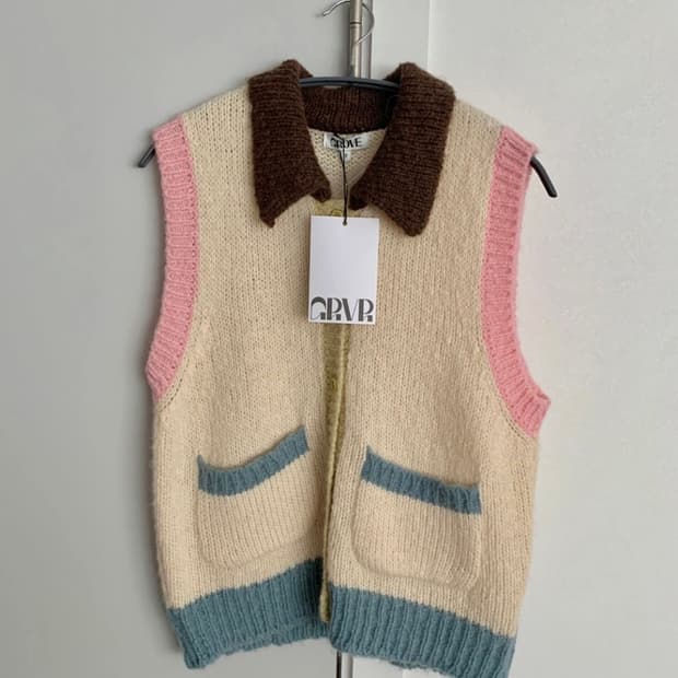 그로브 조끼 MATTY VEST IVORY 새상품