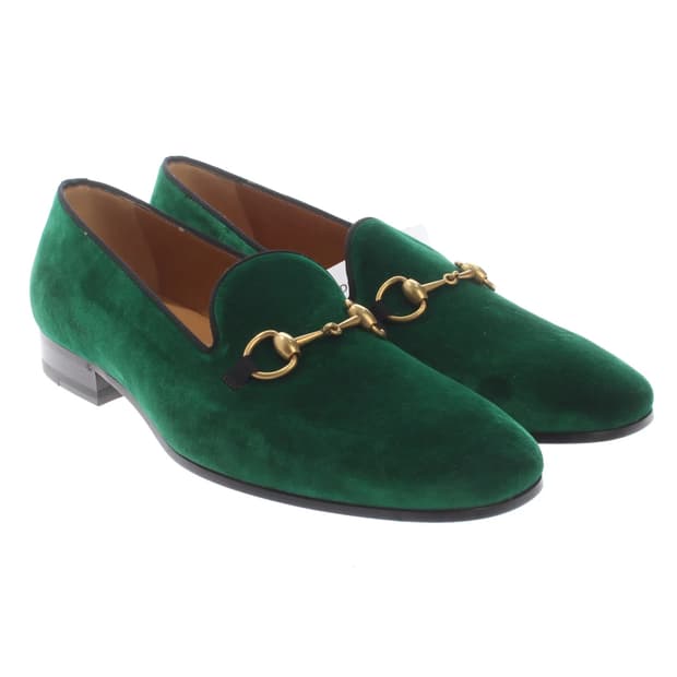 Gucci 벨벳 로퍼 그린 8.5