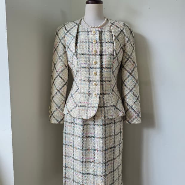 Leilian 레리안 부클 트위드 셋업