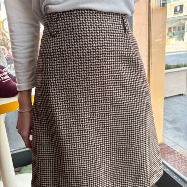 일본빈티지 패턴 미디 스커트