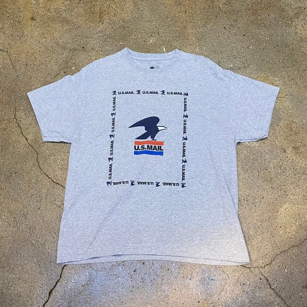 미국 빈티지 US MAIL 프린팅 포인트 반팔티