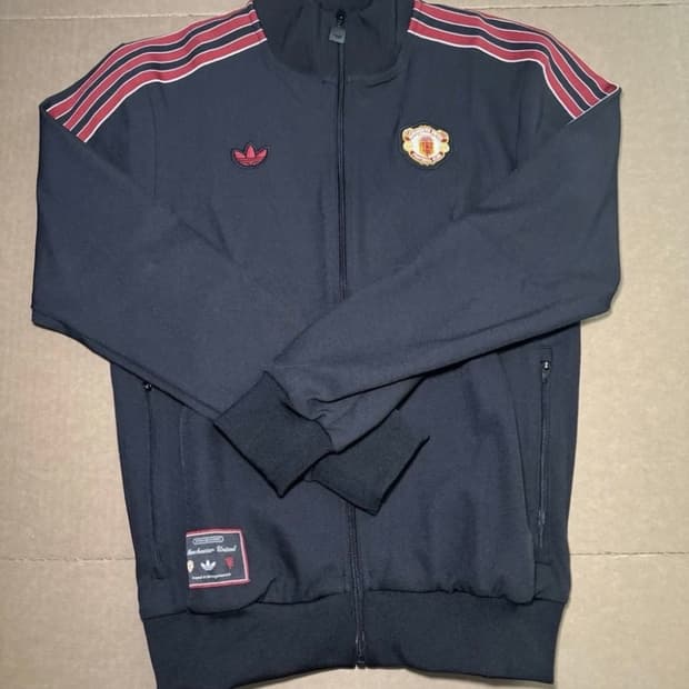 아디다스 맨유 트랙탑 져지 블랙 S