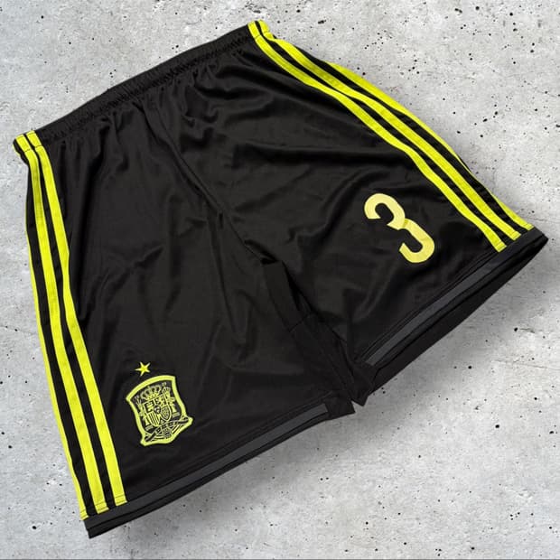 [XL] 아디다스 스페인 축구 국가대표팀 블랙 반바지 3번 C841