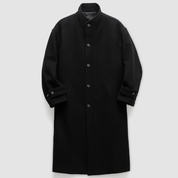 구매글) 쿠어 버진울 하이넥 코트 블랙 M