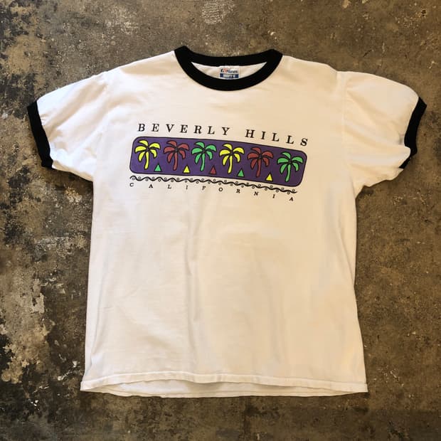 70s~90s Ringer T-shirt-L