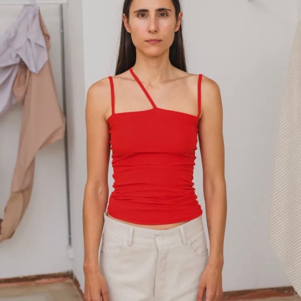 Baserange Nida Tank Cotton Rib (Red)