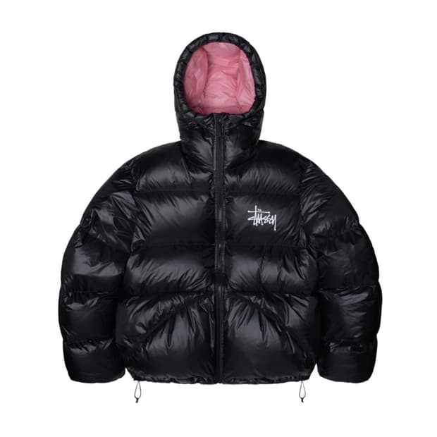 스투시 마이크로 립스탑 다운 파카 블랙 XL