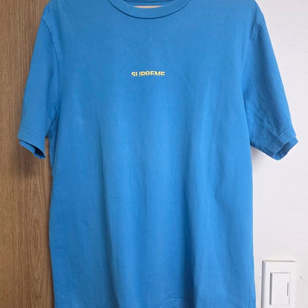 [M] 슈프림 Supreme 인터내셔널 로고 반팔 티셔츠 스카이블루