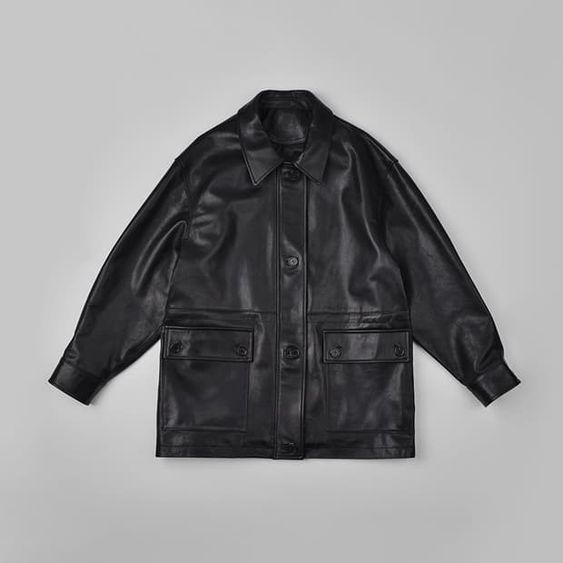 90s tessa leather jacket(램스킨)