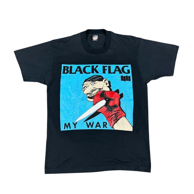 Vintage 90s Black Flag 블랙플래그 My War 티셔츠