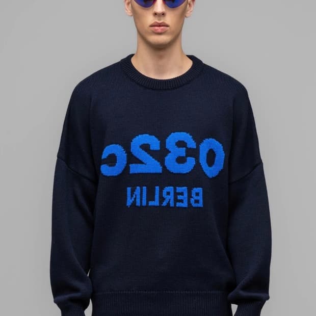 032c selfie sweater dark blue size xl