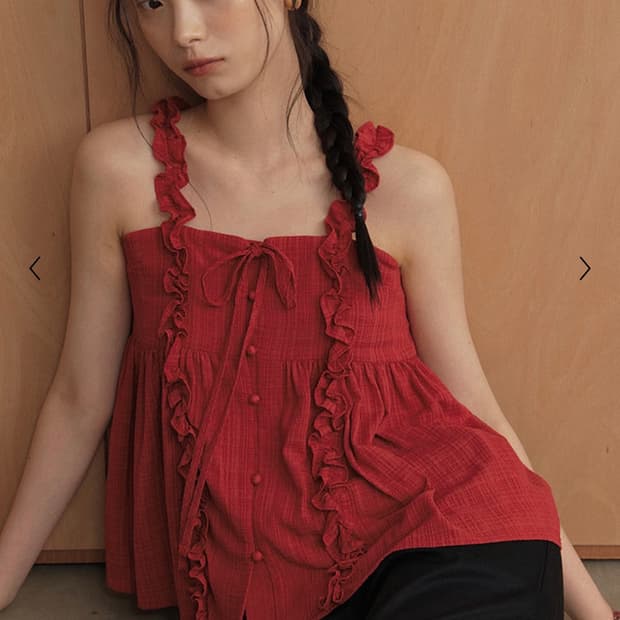 가니송 Seeweed Blouse_red