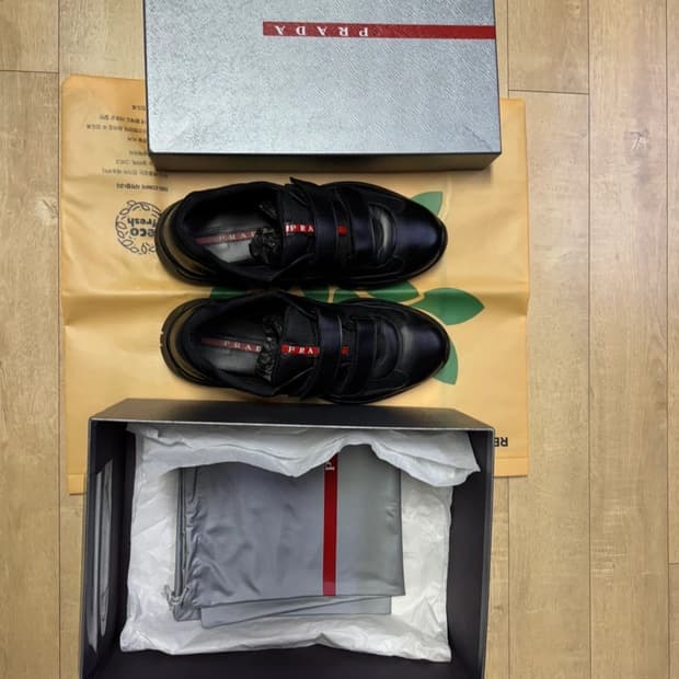 [프라다/아메리카컵] 벨크로 레더 스니커즈 / OS