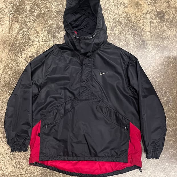 90s 나이키 블랙/레드 아노락 자켓