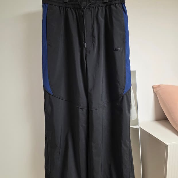 준지 25ss 컬러 블록 트랙팬츠 블루 48