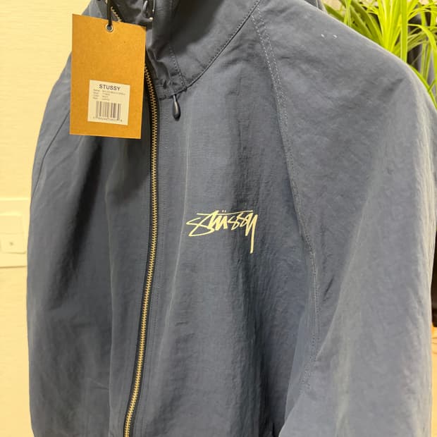 스투시 나일론 비치 쉘 자켓 (네이비)