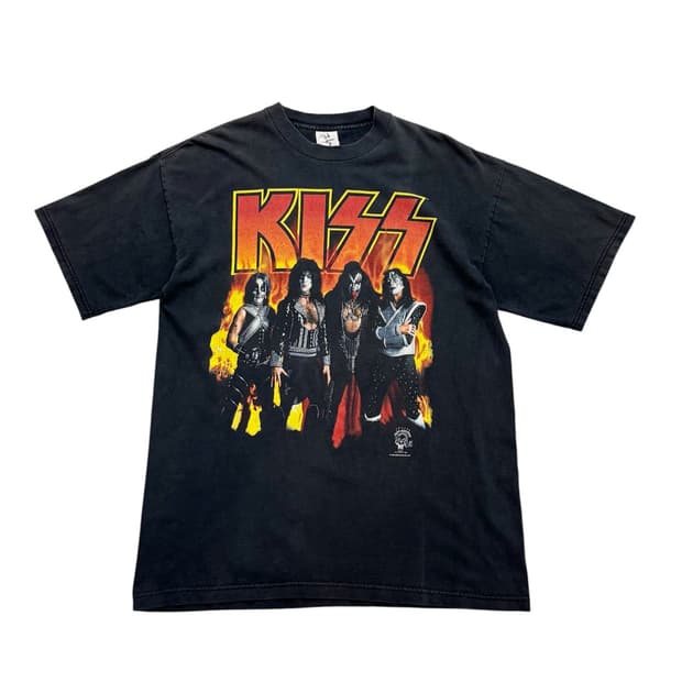 90s KISS 록 밴드티 