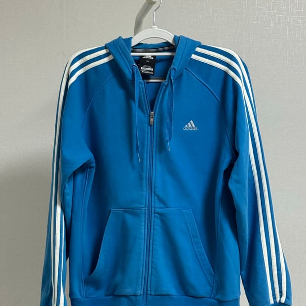 아디다스 삼선 후드집업 져지 로얄블루 L