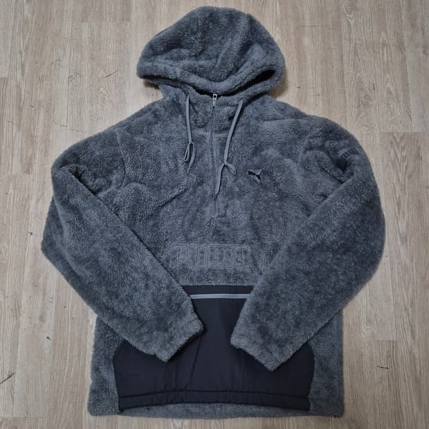 푸마 뽀글이 후드 후리스 플리스 반집업자켓 M(95)