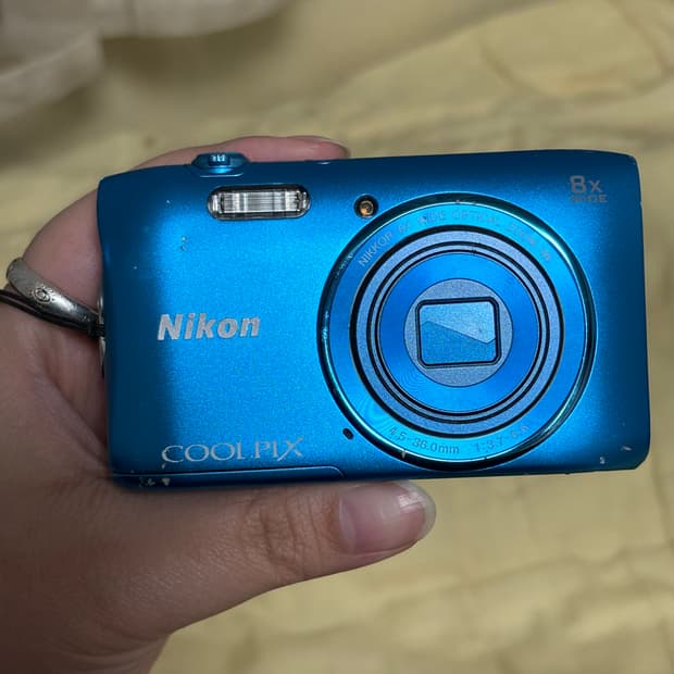 니콘 coolpix 쿨픽스 s3600 블루 에스파 윈터 디카